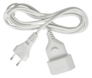Brennenstuhl H03VVH2-F 2x0.75 - Spannungsversorgungs-Verlängerungskabel - IEC 60906-1 (W) - Weiß von LumaTech