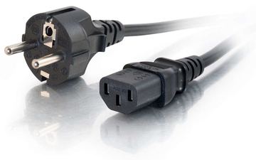 C2G Universal Netzkabel - Stromkabel - power IEC 60320 C13 zu NEMA 5-15 (M) von LumaTech