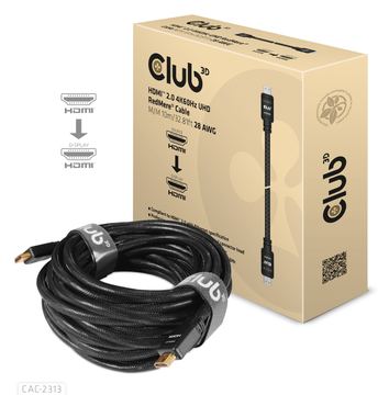 Club 3D CAC-2313 - HDMI mit Ethernetkabel - HDMI (M) - bis HDMI (M) - 10 m - RedMere Technology - 4K Unterstützung von LumaTech