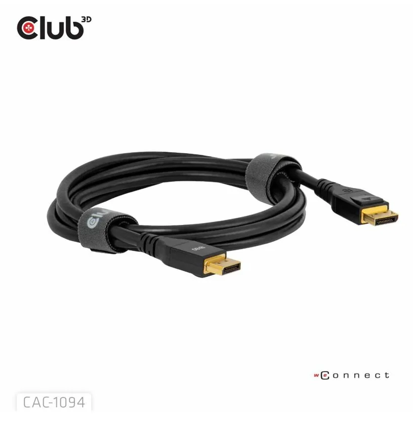 Club 3D DisplayPort 2.1 VESA DP80 Kabel 8K 240Hz St./St. schwarz - Kabel - Digital/Display/Video, Ansicht 2