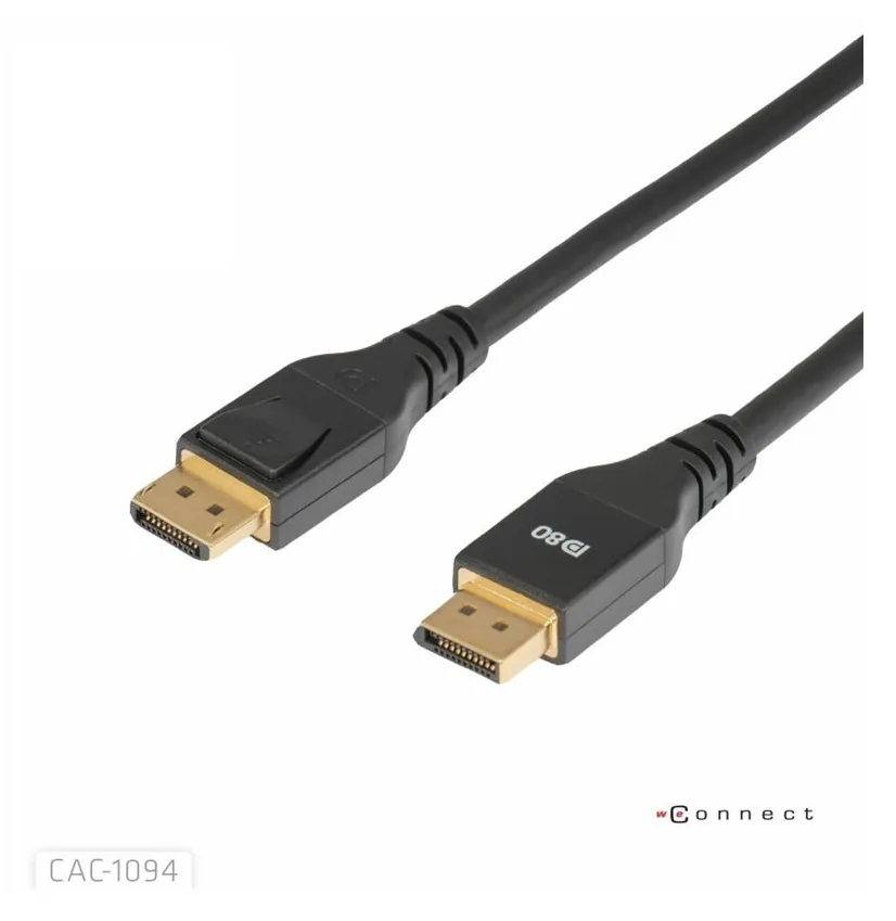 Club 3D DisplayPort 2.1 VESA DP80 Kabel 8K 240Hz St./St. schwarz - Kabel - Digital/Display/Video, Ansicht 3