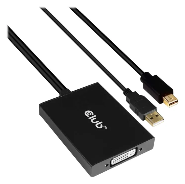 Club 3D DisplayPort/DVI-Adapter - Dual Link - USB (nur Strom) - Mini DisplayPort (M) zu DVI-D (W) - DisplayPort 1.2a, Ansicht 3