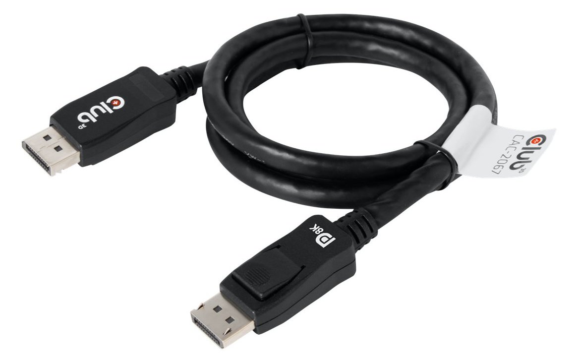 Club 3D DisplayPort-Kabel - DisplayPort (M) - bis DisplayPort (M) - DisplayPort 1.4 - 1 m - Schwarz
