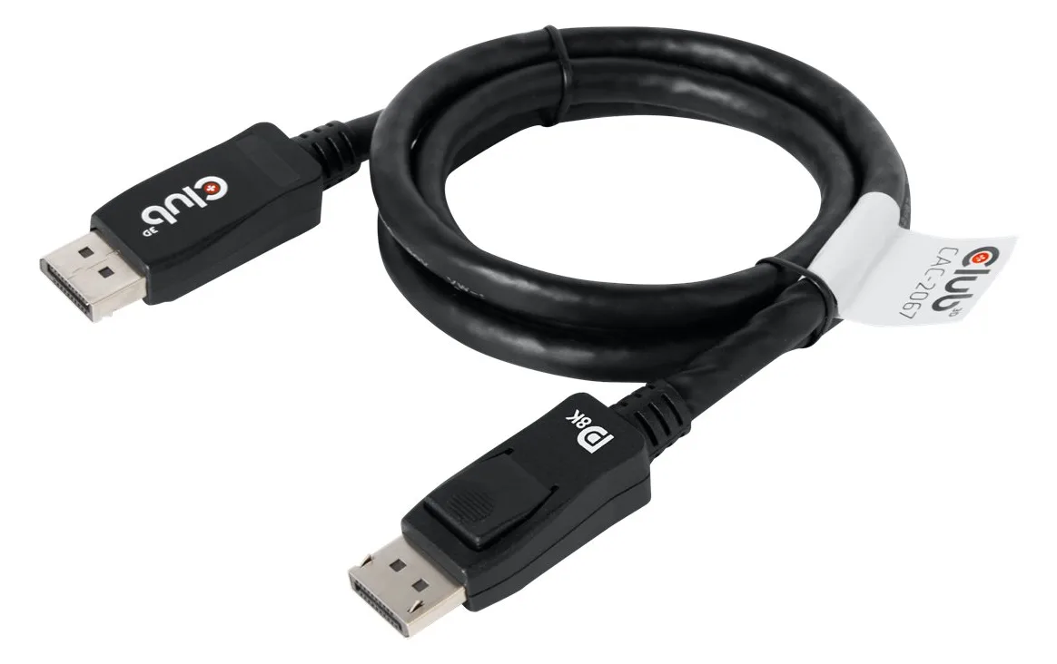 Club 3D DisplayPort-Kabel - DisplayPort (M) - bis DisplayPort (M) - DisplayPort 1.4 - 1 m - Schwarz, Ansicht 3