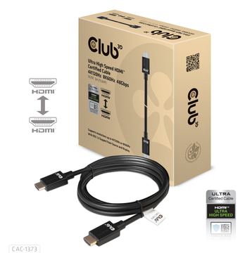Club 3D Ultra High Speed - HDMI-Kabel - HDMI männlich zu HDMI männlich - 3 m - Support von 4K 120 Hz und 8K 60 Hz von LumaTech