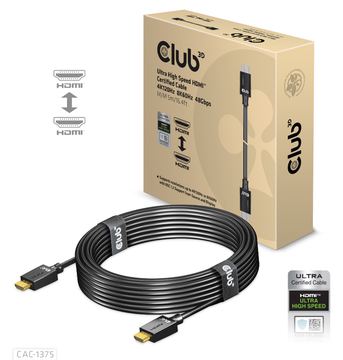 Club 3D Ultra High Speed - HDMI-Kabel - HDMI männlich zu HDMI männlich - 5 m - Support von 4K 120 Hz und 8K 60 Hz von LumaTech