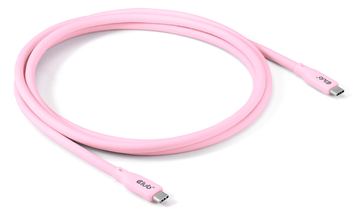Club 3D USB-Kabel - 24 pin USB-C (M) zu 24 pin USB-C (M) - USB4 - 48 V - 5 A - 2 m - pink von LumaTech