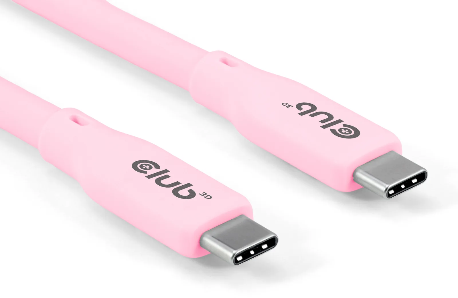 Club 3D USB-Kabel - 24 pin USB-C (M) zu 24 pin USB-C (M) - USB4 - 48 V - 5 A - 2 m - pink, Ansicht 7