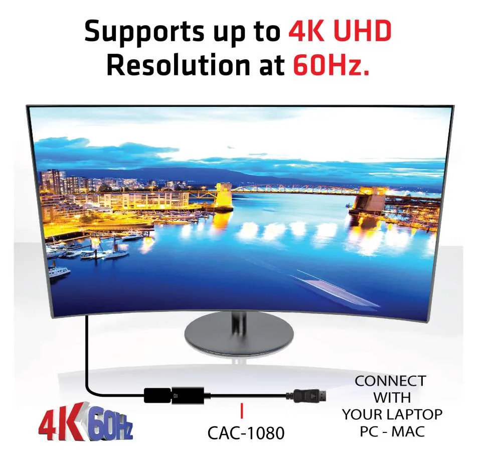 Club 3D Video- / Audio-Adapter - DisplayPort (M) - bis HDMI (W) - 19.17 cm - 4K Unterstützung, Ansicht 4