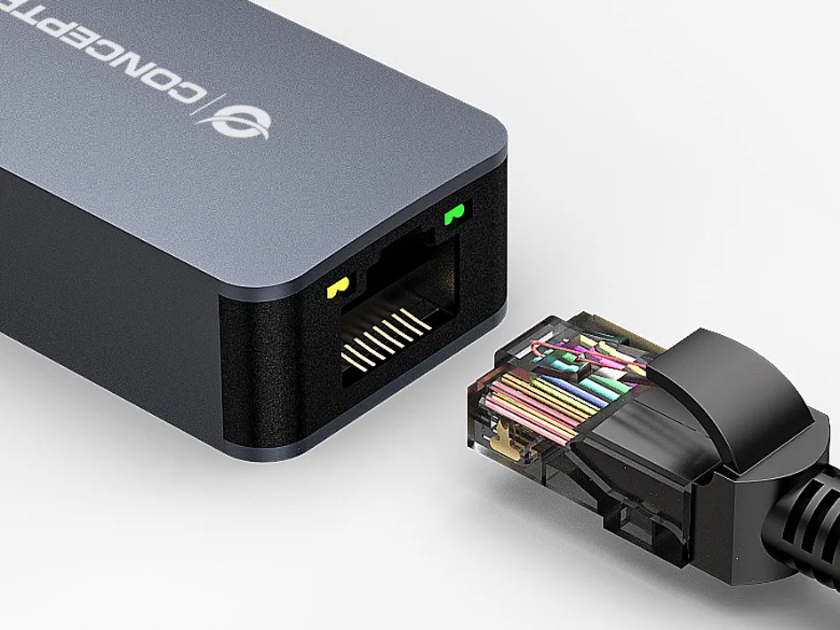 Conceptronic ABBY12GC - Kabelgebunden - USB Typ-C - Ethernet - 2500 Mbit/s - Grau, Ansicht 3