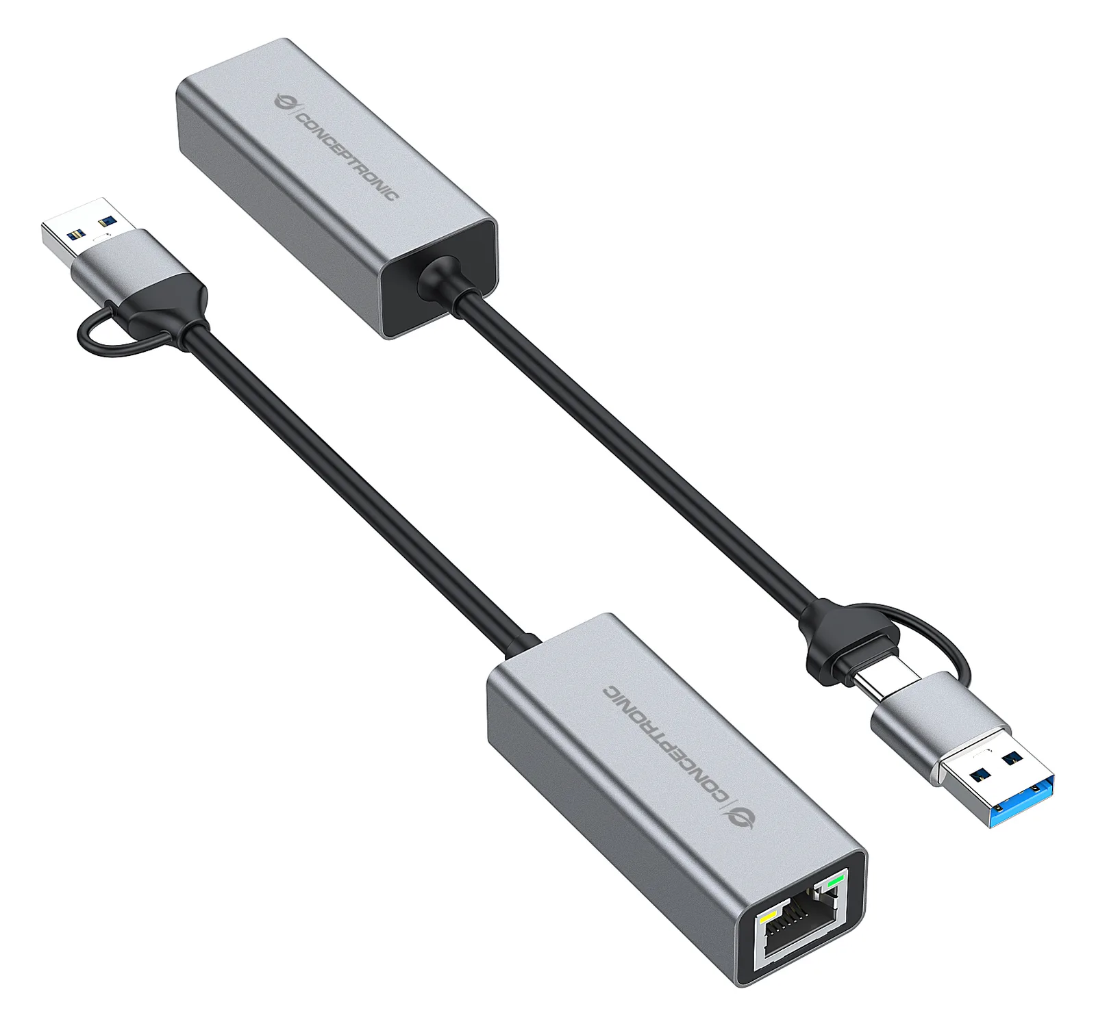 Conceptronic Adapter USB3.2 Gen 1 -> RJ45 10/10001000 - Adapter - Netzwerk, Ansicht 4
