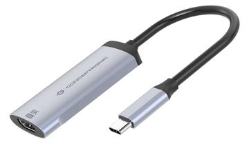 Conceptronic Adapter USB-C -> 2.1 HDMI 8K 60Hz grau - Adapter - Digital/Daten von LumaTech