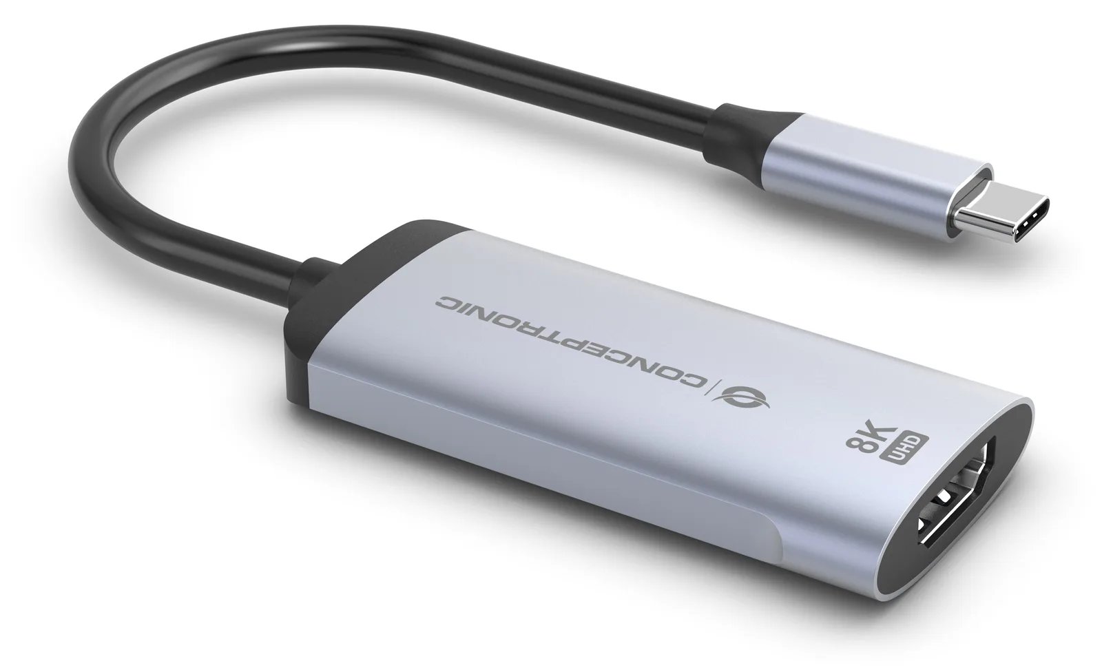 Conceptronic Adapter USB-C -> 2.1 HDMI 8K 60Hz grau - Adapter - Digital/Daten, Ansicht 3