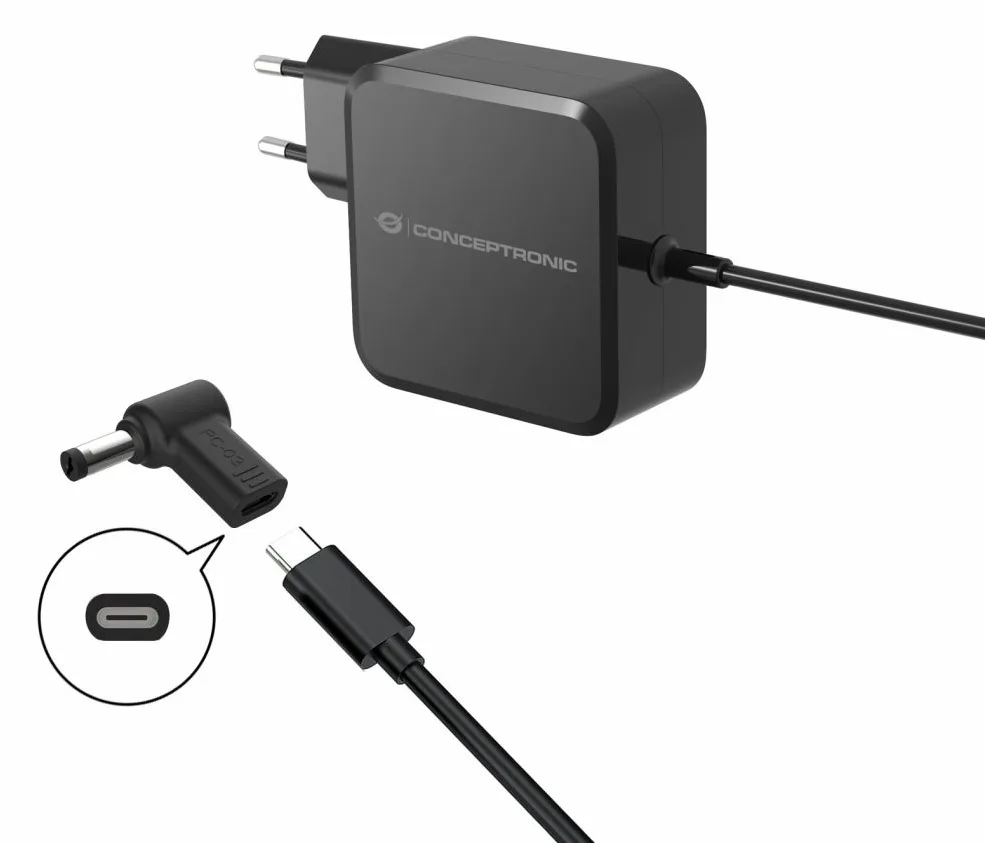 Conceptronic Adapter USB-C -> DC Acer 5.5x1.7mm 18-20V sw - Adapter, Ansicht 4