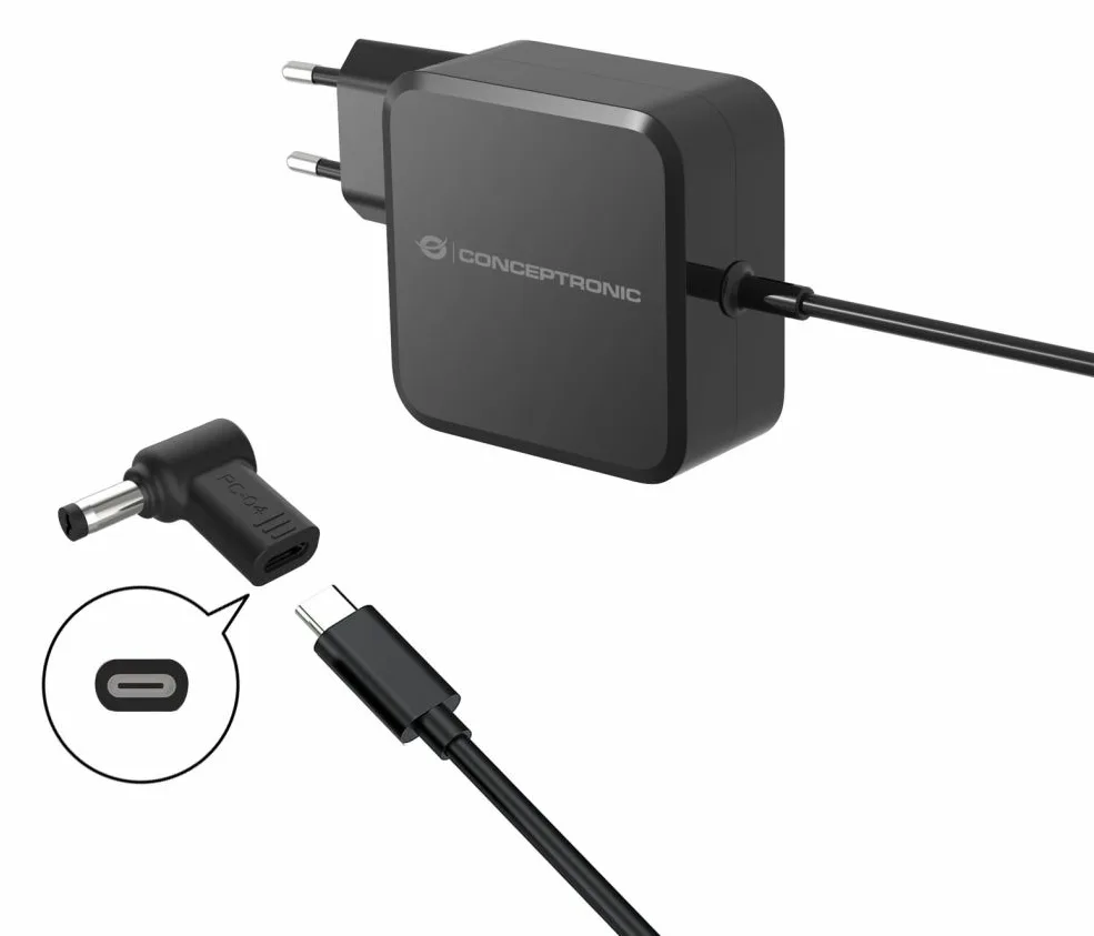 Conceptronic Adapter USB-C -> DC Asus 5.5x2.5mm 18-20V sw - Adapter, Ansicht 4