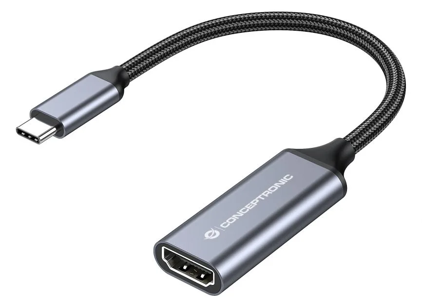 Conceptronic USB-C-zu-HDMI-Adapter - 4K 60Hz - USB Typ-C - HDMI-Ausgang - 4096 x 2160 Pixel, Ansicht 2