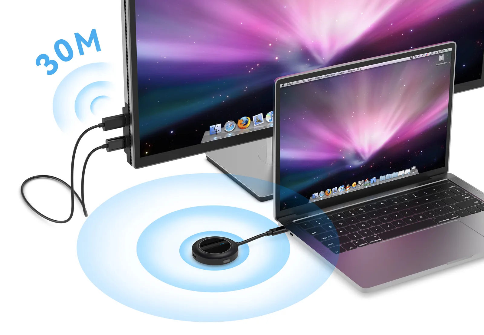 Conceptronic Wireless Usb-C to Hdmi Display Kit 1080p - Kabel-/Adapterset - Digital/Daten, Ansicht 4
