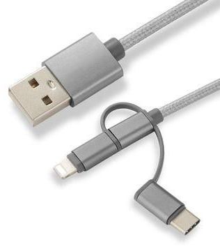CoreParts MOBX-ACC-003 - 1 m - Micro-USB A - Micro-USB B - Grau von LumaTech