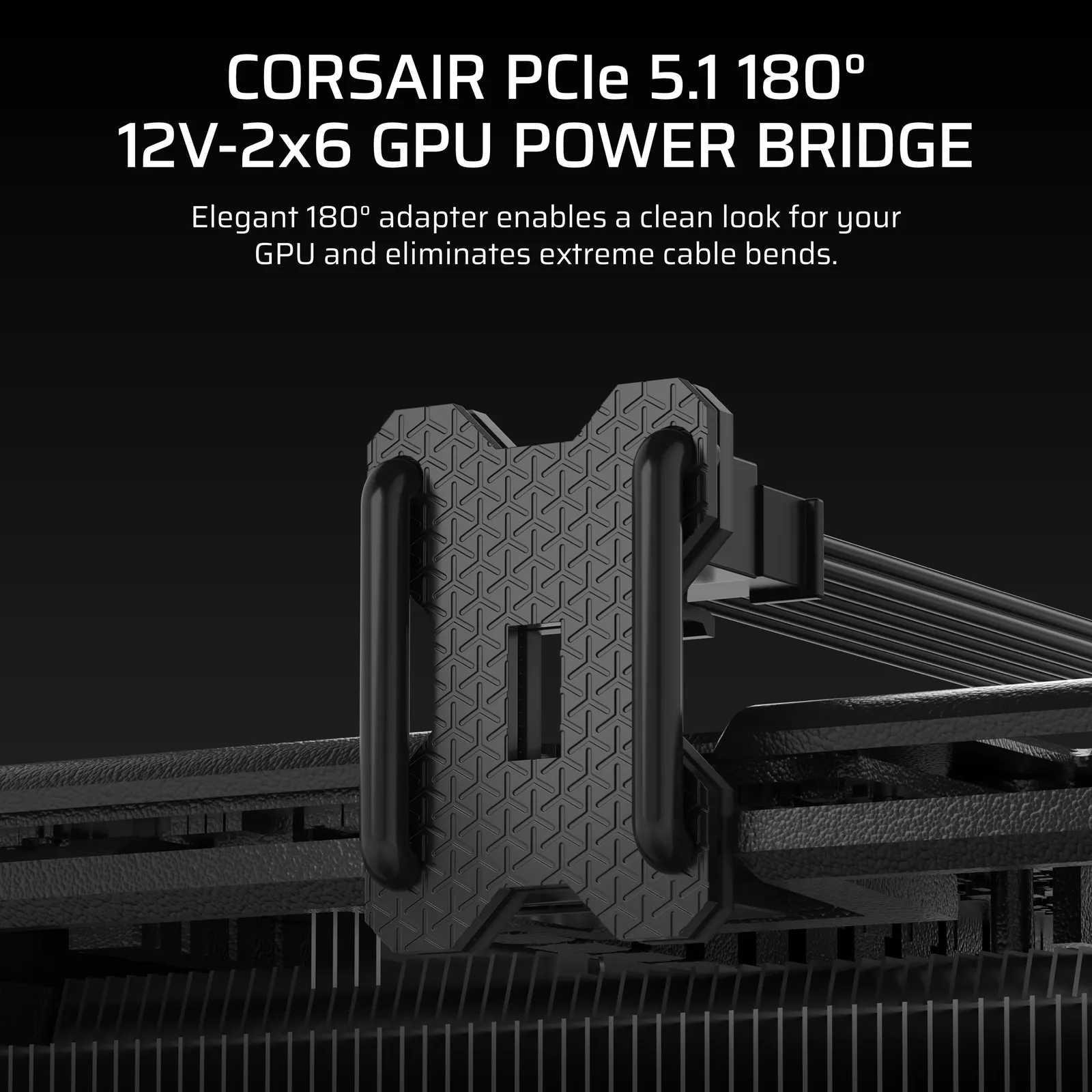 Corsair Netzteil - 12V 2x6 PCIE 5.1 (M) gewinkelt zu 12V 2x6 PCIE 5.1 (W), Ansicht 3