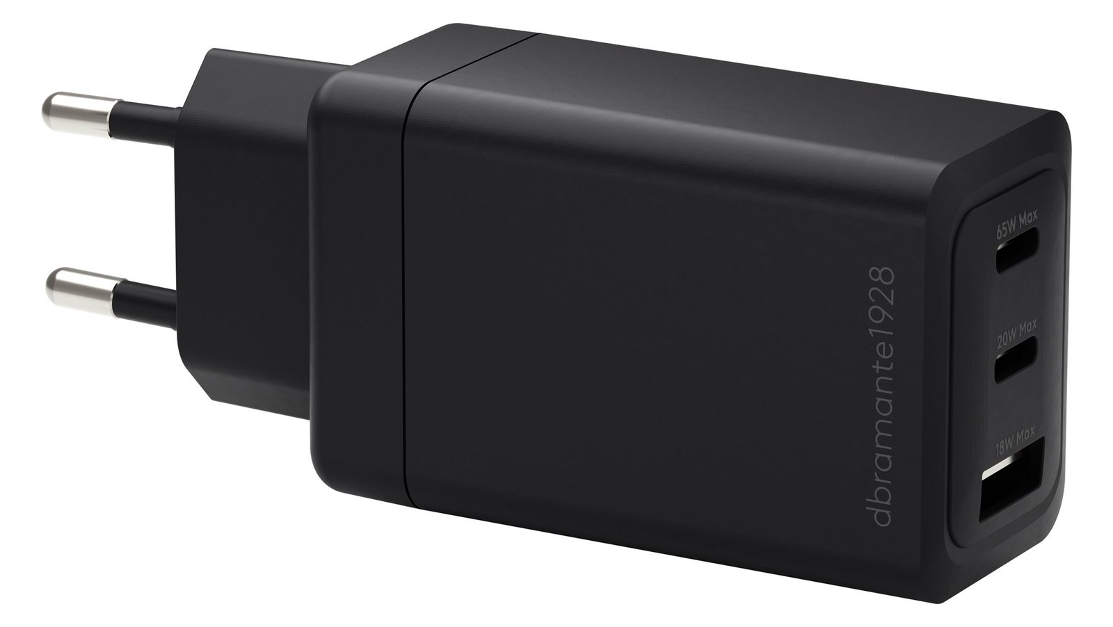 dbramante1928 re-charge - Netzteil - 65 Watt - 3 Ausgabeanschlussstellen (2 x USB-C, USB)