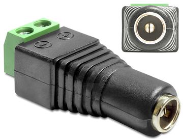 Delock Adapter DC 2.1 x 5.5 mm female > Terminal Block - Netzteil - 2-polige Klemmleiste (W) von LumaTech