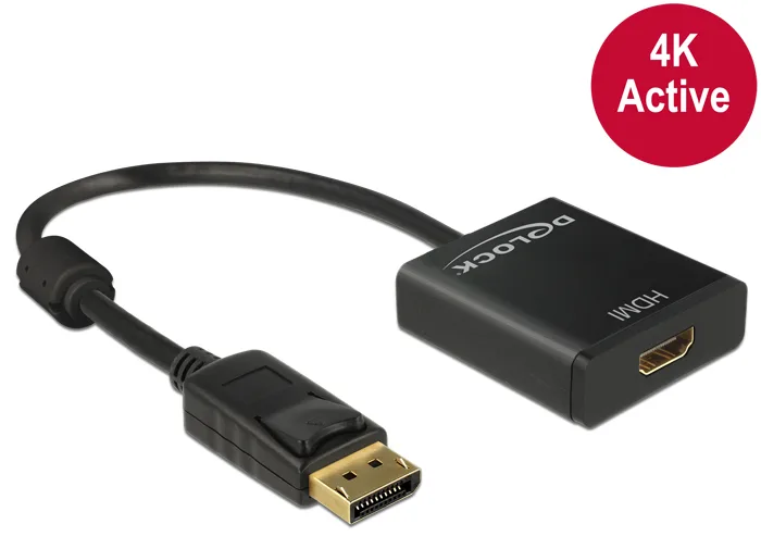 Delock Adapter Displayport 1.2 male > HDMI female 4K Active, Ansicht 2