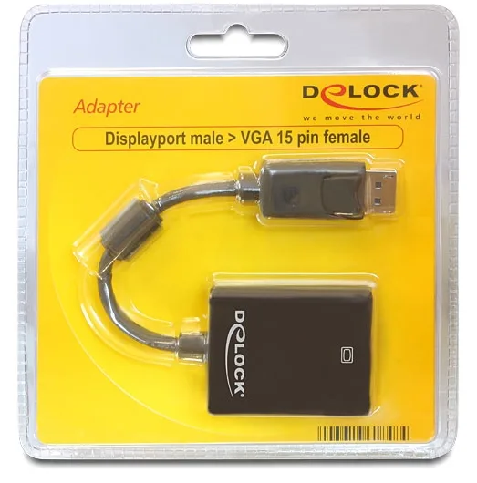 Delock Adapter Displayport male > VGA 15 pin female - VGA-Adapter - DisplayPort (M), Ansicht 2
