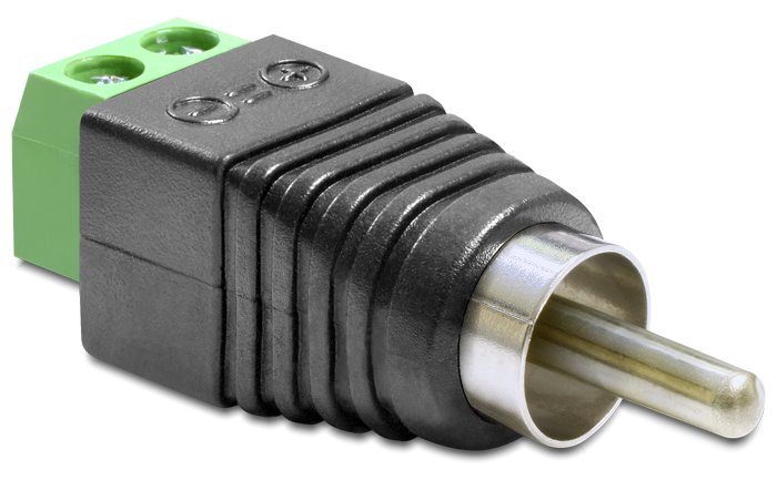 Delock Adapter RCA male > Terminal Block - Video- / Audio-Adapter