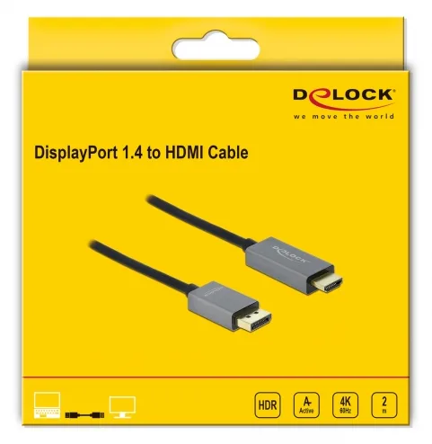 Delock Adapterkabel - DisplayPort männlich zu HDMI männlich, Ansicht 3