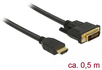 Delock Adapterkabel - HDMI männlich zu DVI-D männlich - 0,5 m von LumaTech