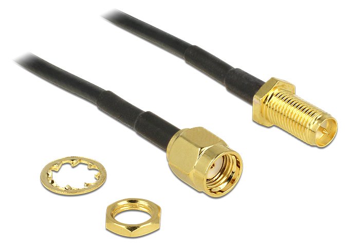 Delock Antennenkabel - RP-SMA (W) bis RP-SMA (M) von LumaTech