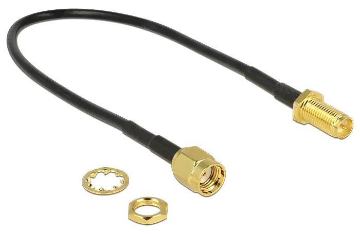 Delock Antennenkabel - RP-SMA (W) bis RP-SMA (M), Ansicht 2