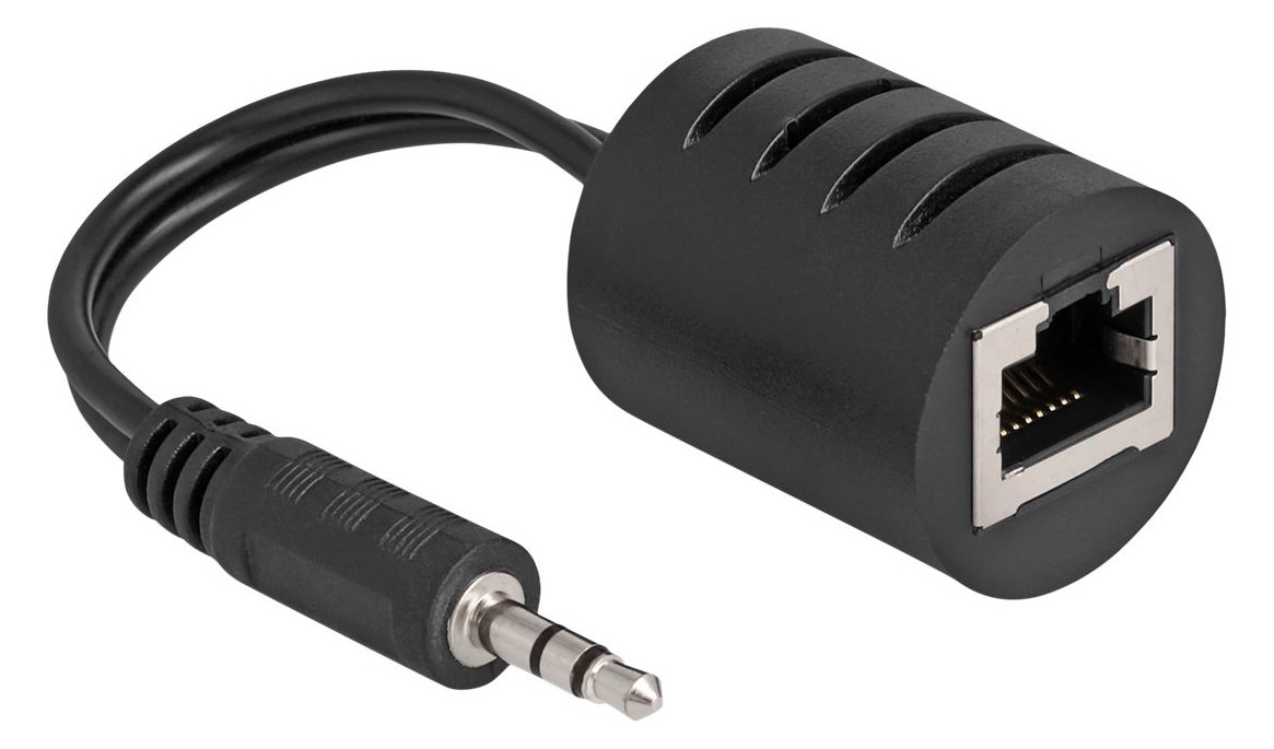Delock Audio-Adapter - RJ-45 weiblich zu Mini-Stecker männlich - Schwarz (Packung mit 2)
