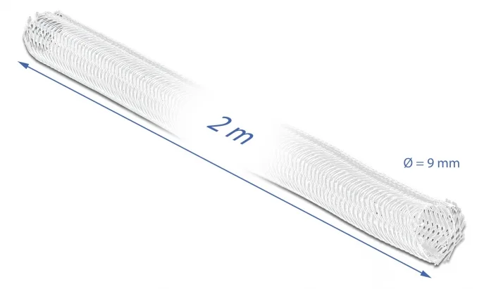 Delock Braided Sleeving self-closing - Geflechtschlauch - Weiß, Ansicht 3