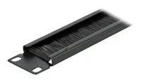 Delock Cable Management Brush Strip - Kabelmanagementblende mit Bürste - Schwarz - 1U - 48.3 cm (19), Ansicht 3