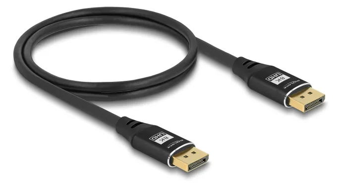 Delock DisplayPort Kabel 8K 60 Hz 3 m schwarz Metall, Ansicht 3