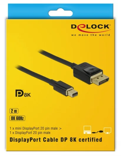 Delock DisplayPort-Kabel - DisplayPort männlich zu Mini DisplayPort männlich, Ansicht 4