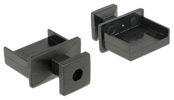Delock Dust Cover for USB Type-A Female - Schutzumschlag - Schwarz (Packung mit 10) von LumaTech