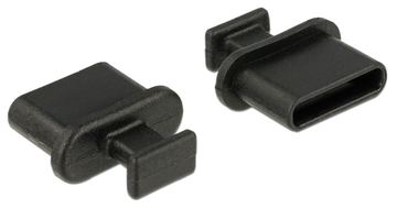 Delock Dust Cover for USB Type-C Female - Schutzumschlag - Schwarz (Packung mit 10) von LumaTech