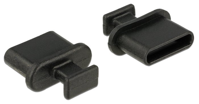 Delock Dust Cover for USB Type-C Female - Schutzumschlag - Schwarz (Packung mit 10) von LumaTech