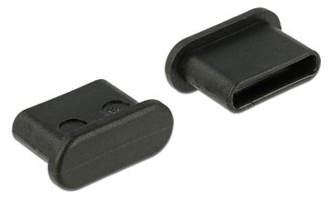 Delock Dust Cover for USB Type-C Female - Schutzumschlag - Schwarz (Packung mit 10) von LumaTech