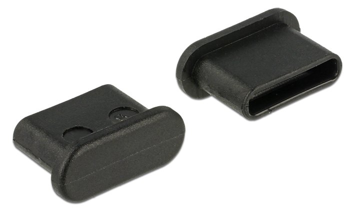 Delock Dust Cover for USB Type-C Female - Schutzumschlag - Schwarz (Packung mit 10) von LumaTech