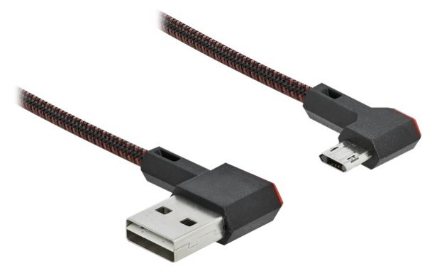 Delock Easy - USB-Kabel - USB (M) links/rechts abgewinkelt, umkehrbar zu Micro-USB Typ B (M) von LumaTech