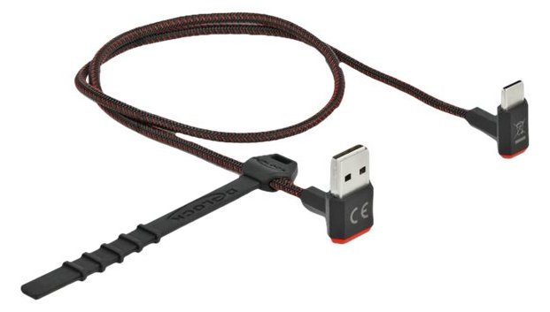 Delock Easy - USB-Kabel - USB (M) nach oben/unten abgewinkelt, doppelseitig zu 24 pin USB-C (M) von LumaTech