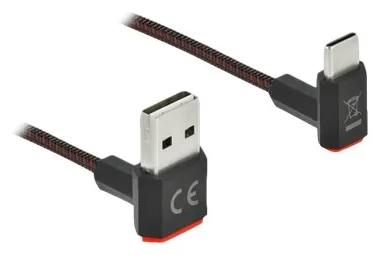 Delock Easy - USB-Kabel - USB (M) nach oben/unten abgewinkelt, doppelseitig zu 24 pin USB-C (M), Ansicht 2