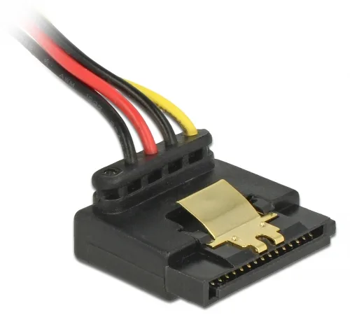Delock Floppy 4 pin female > SATA 15 pin female metal - Netzteil - 4-Pin-Mini-Stromversorgungsstecker (R), Ansicht 3