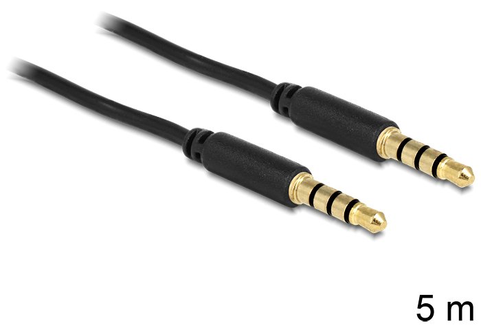 Delock Headset-Kabel - 4-poliger Mini-Stecker (M) - Schwarz
