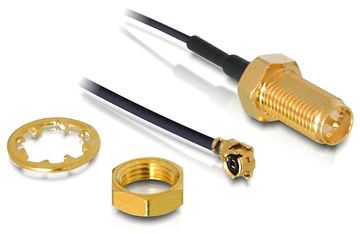Delock HF Antenna Connection for Installation - Antennenkabel - I-PEX (M) - Schwarz von LumaTech