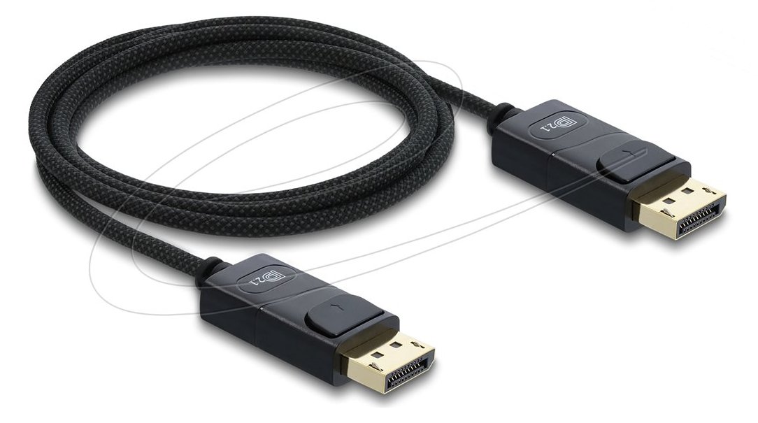 Delock Koaxiales DisplayPort Kabel 16K 60 Hz 80 Gbps mit Geflechtmantel - Kabel - Digital/Display/Video von LumaTech