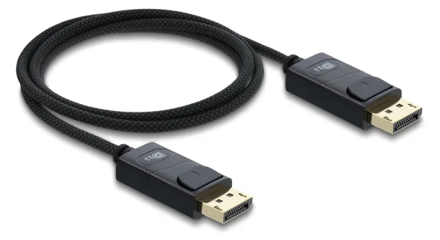 Delock Koaxiales DisplayPort Kabel 16K 60 Hz 80 Gbps mit Geflechtmantel - Kabel - Digital/Display/Video, Ansicht 3